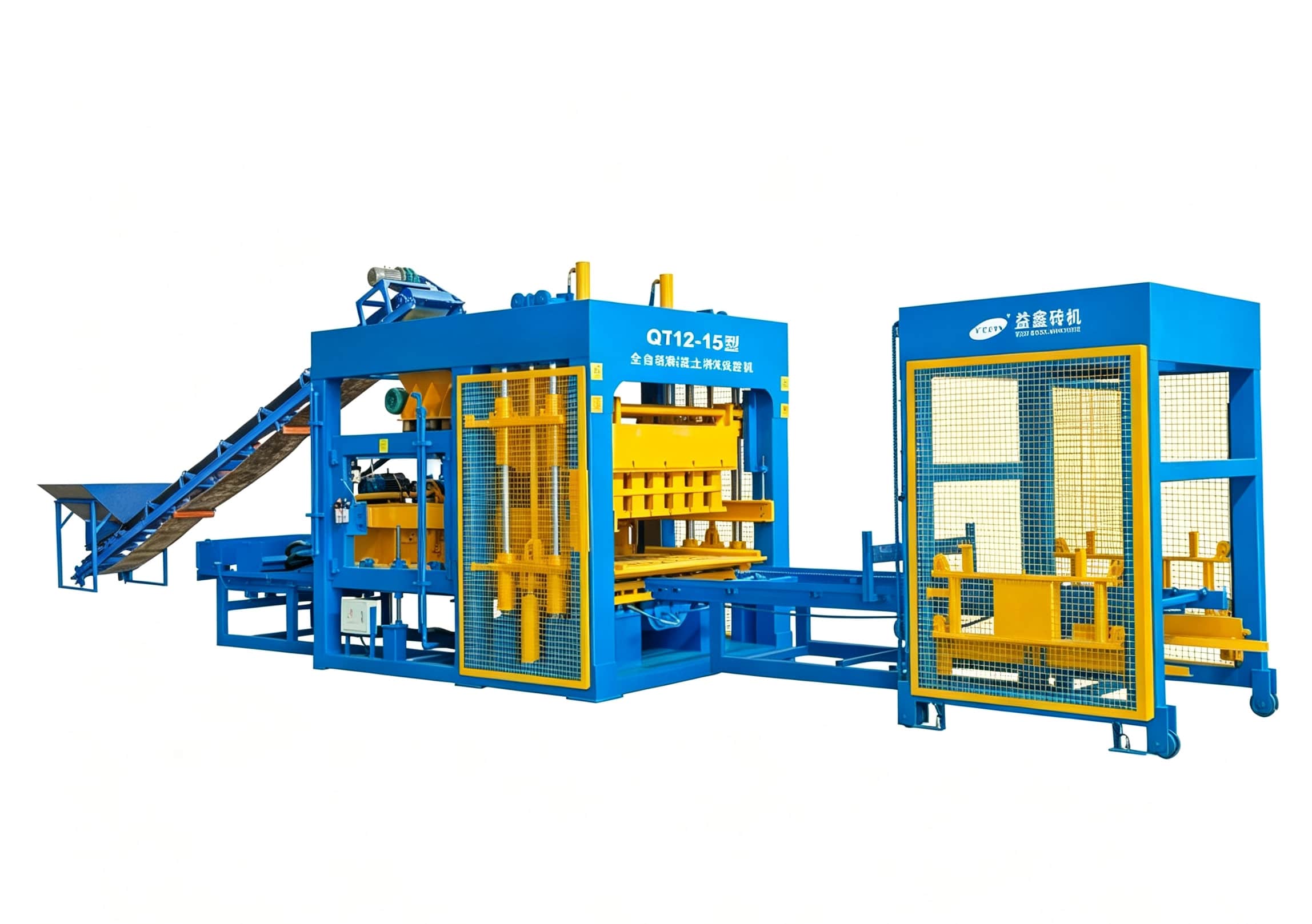 Equipamento automático para fabricação de blocos de pavimentação em ziguezague QT12-15